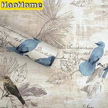 HaoHome Обои с птицами Съемные самоклеящиеся обои, контактная бумага для отклеивания и приклеивания для шкафов, столешниц, мебельного декора