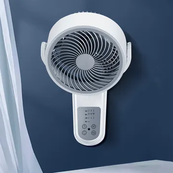 Вентилятор Настенный Вентилятор Настенный вентилятор циркуляции воздуха Бытовой Электрический вентилятор с дистанционным управлением Кухонный конвекционный вентилятор без отверстий Настенный