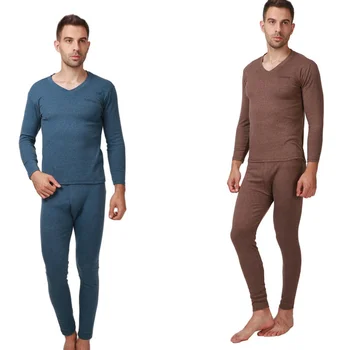 Новое поступление, осенне-зимний стиль, большие размеры 7XL, свободные хлопчатобумажные комплекты подштанников, мужские пижамные костюмы