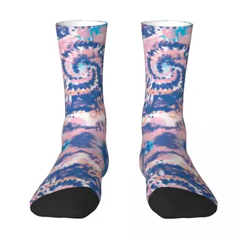 Летние Пляжные носки контрастного цвета со Спиралью и океанской волной, Компрессионные носки с рюкзаком на шнурке, Графические носки для взрослых