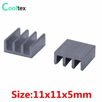 (1000 шт./лот) 11x11x5 мм Алюминиевый радиатор экструдированный радиатор для охлаждения электронных микросхем RAM cooler