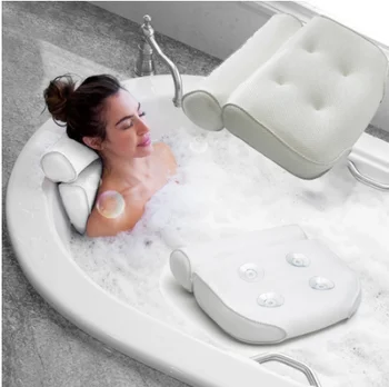 Высококачественная Подушка для ванны, спа-Подушка, Поддержка шеи и спины, Комфортная Ванна, 6 Присосок