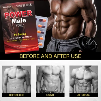 1 коробка 10 таблеток POWER MALE PLUS, капсулы для повышения мужской силы, выносливости и динамических характеристик, здоровое питание