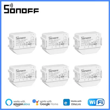 SONOFF 1-10ШТ MINI R3/ S-MATE 16A Smart Switch REST API Без Нейтральной линии Решение eWeLink Пульт дистанционного управления с Alexa Google Home