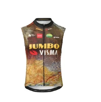 2022 JUMBO VISMA TEAM Летний Жилет для Велоспорта без рукавов, Mtb Одежда, Велосипедный Майо, Велосипедная одежда Ciclismo