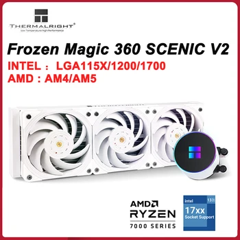 Thermalright Frozen Magic 360 SCENIC V2 Белый Охладитель Воды для Процессора Корпус ПК Встроенный Жидкостный Радиатор Для 1700 1200 115x AM4 AM5