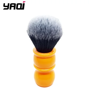 Yaqi 24 мм Мягкие Синтетические волосы, хороший узел для Смокинга, Оранжевые щетки для бритья с ручкой