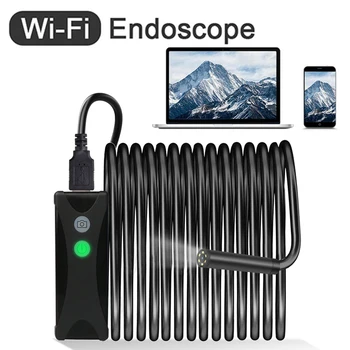 эндоскоп 8 мм HD WIFI, мини-камера, USB, эндоскопическая камера, инспекционная камера для Android/Iphone и ПК