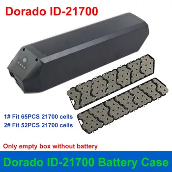 Батарейный отсек Dorado ID-21700 36V 48V ID-2170 Пустая коробка Никелевая полоса 30A BMS Подходит для 52ШТ 65ШТ ID 21700 Ячеек Для DIY eBike Battery