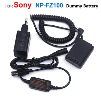 NP-FZ100 Пружинный манекен VG-C3EM + QC3.0 USB Зарядное устройство + Блок Питания BC-QZ1 USB Кабель Для Sony Alpha A9 A7RM3 A7RIII A7 III A7M3