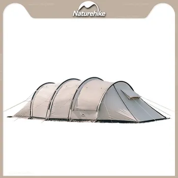 Naturehike CLOUD BOAT Большая туннельная палатка 20㎡ Лобби 150D Ветрозащитная непромокаемая Туннельная палатка с экраном Для кемпинга, кинотеатр на открытом воздухе