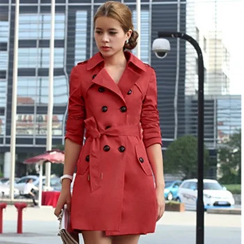 Весенне-осенний женский тренч, корейская версия женских пальто и курток средней длины