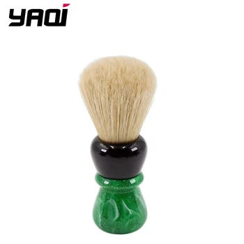 YAQI Green Viper 24 мм Кисточка для бритья с ручкой из кабаньей щетины для мужчин для влажного бритья