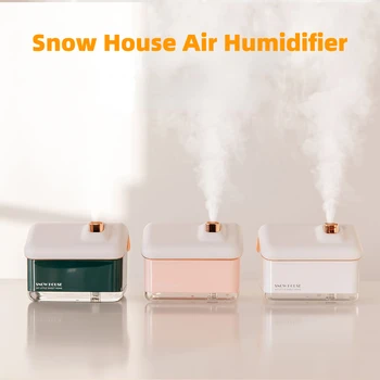 Портативный Увлажнитель воздуха Snow House, Ультразвуковой Туманообразователь, USB 300 мл, ароматический диффузор, Красочный светодиодный ночник, холодный очиститель тумана