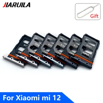 Для Xiaomi 12 Держатель лотка для карт, SIM-карта Для Xiaomi Mi 12, Слот для Micro SIM-карты, адаптер с Pin-кодом, запасные части для смартфонов