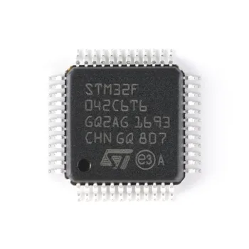 10 шт./лот STM32F042C6T6 LQFP-48 ARM Микроконтроллеры - MCU Основной Arm Cortex-M0 USB линейный MCU 32 Кбайт флэш-памяти 48 МГц процессор,