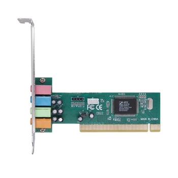 8738 Звуковая карта PCI 4.1 5 каналов для настольного компьютера Встроенная независимая звуковая карта Поддержка Win XP/7/8/10 Linux