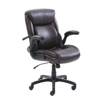 Офисное кресло менеджера из натуральной кожи Serta Air, Коричневое офисное кресло из искусственной кожи офисная мебель