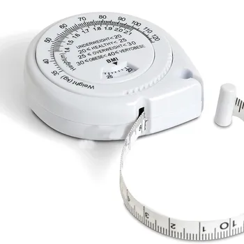 Рулетка для измерения ИМТ, индекса массы тела, Кнопочная Выдвижная Фиксирующая лента 150 см, Калькулятор диеты, простые инструменты для самостоятельных измерений