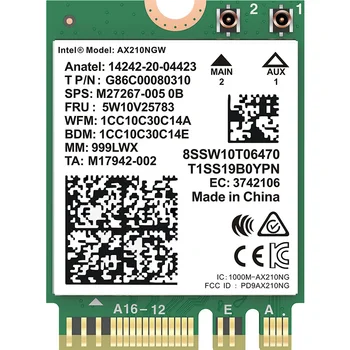 5374 Мбит/с WiFi 6E PCI-E Модуль Беспроводного адаптера Для Intel AX210 Двухдиапазонный Wi-Fi 6E 6G Беспроводной AX210NGW 802.11AX Wlan WiFi Карта