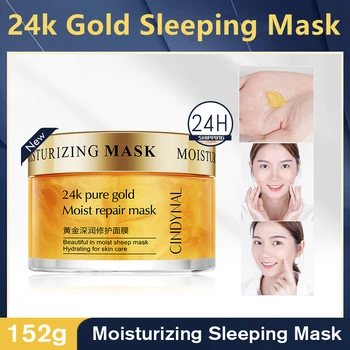 24k Золотая коллагеновая маска для сна, сыворотка, крем против морщин, Маска для сна, Отбеливающий увлажняющий антивозрастной крем для лица, 120 г