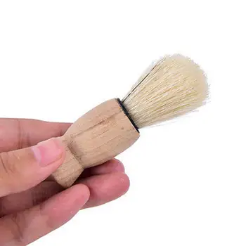 Деревянная Ручка Кисточки для бритья, Мужская Деревянная Борода из барсучьей шерсти, инструмент для чистки бороды