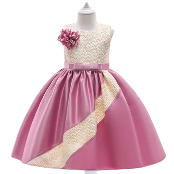 Кружевные платья с цветочным узором для девочек, элегантные детские праздничные платья, Праздничное платье для Сообщества