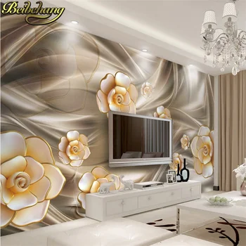 beibehang custom Dream Большой цветок 3D настенная бумага Большие настенные обои спальня гостиная ТВ фон 3D фотообои