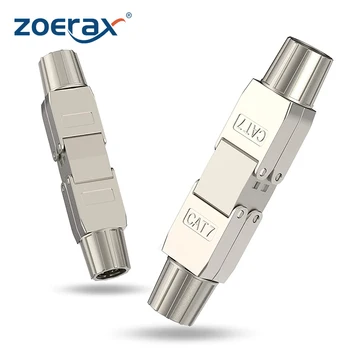 Разъем сетевого кабеля ZoeRax LSA Без инструментов Cat7 Cat6a, Удлинитель локальной сети RJ45 с экранированием для Монтажных кабелей Ethernet - 1 шт.