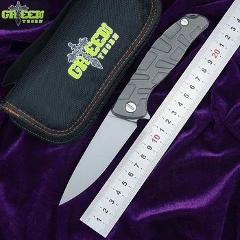 Green thorn 95 Флиппер складной нож с подшипником k110 лезвие TC4 Титановая ручка открытый кемпинг охота карманный нож для фруктов EDC инструменты