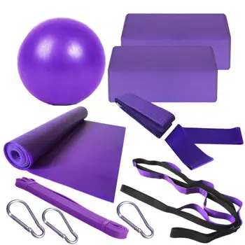 Комплект ремней для йоги, 1 Комплект, полезный пластиковый ремень для йоги с высоким отскоком, 11 шт., комплект оборудования для фитнеса