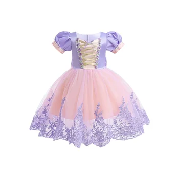 Listenwind/Милое платье Принцессы для девочек от 1 до 6 лет, Тюлевое платье с пышными рукавами, платье трапециевидной формы в стиле пэчворк для вечернего шоу на сцене