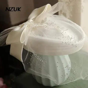 Новозеландская невеста, Свадебный белый чародей, Шикарный головной убор, Банкетная элегантная шпилька, праздничный цилиндр, кепка-таблетка, вводная часть